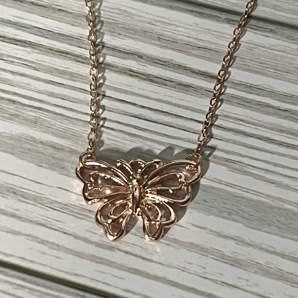 Rose Gold Butterfly Necklace